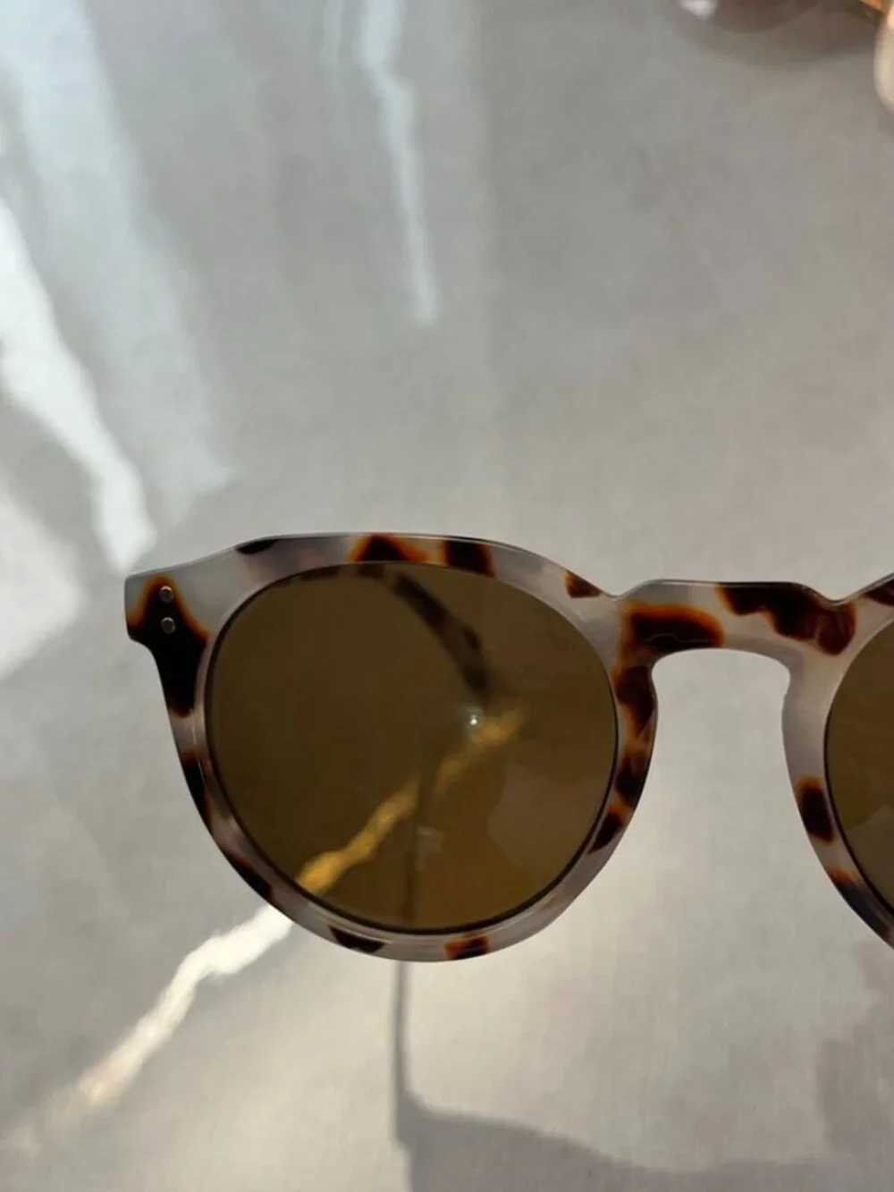 AIRE Nucleus Round Sunglasses Tortoise Cookie Brown Lens Frame